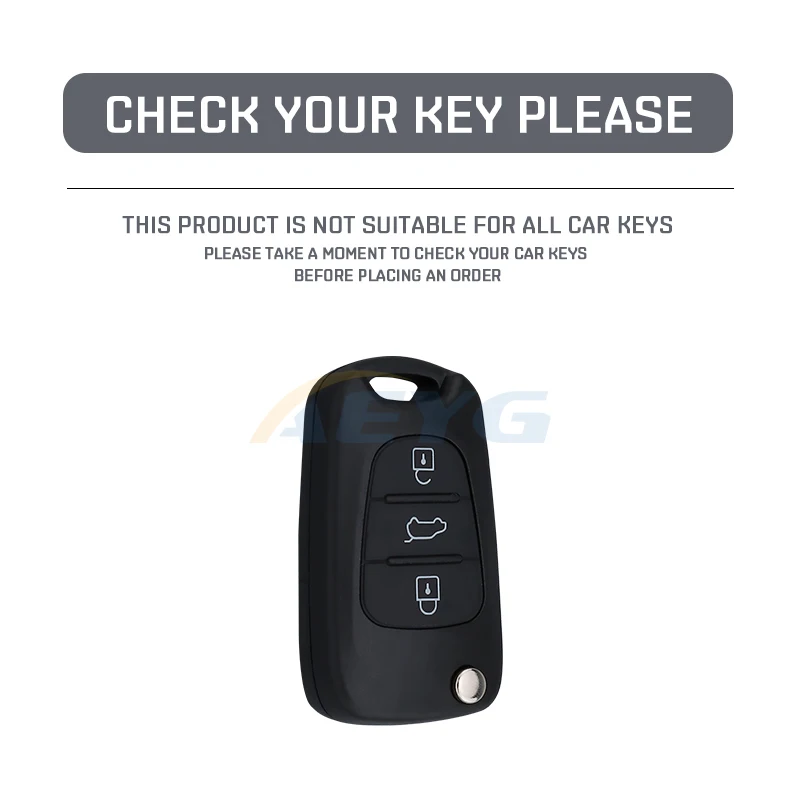 Funda de TPU negra para llave de coche Hyundai y Kia