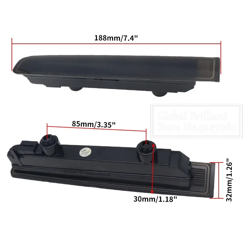 Tercera luz de freno LED roja para puerta batiente de coche - imagen 5