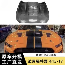 Capó de fibra de carbono estilo GT500 para Ford Mustang 2015-2017