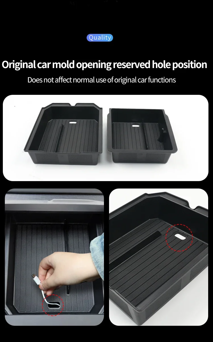 Conjunto organizador para consola y reposabrazos de Tesla