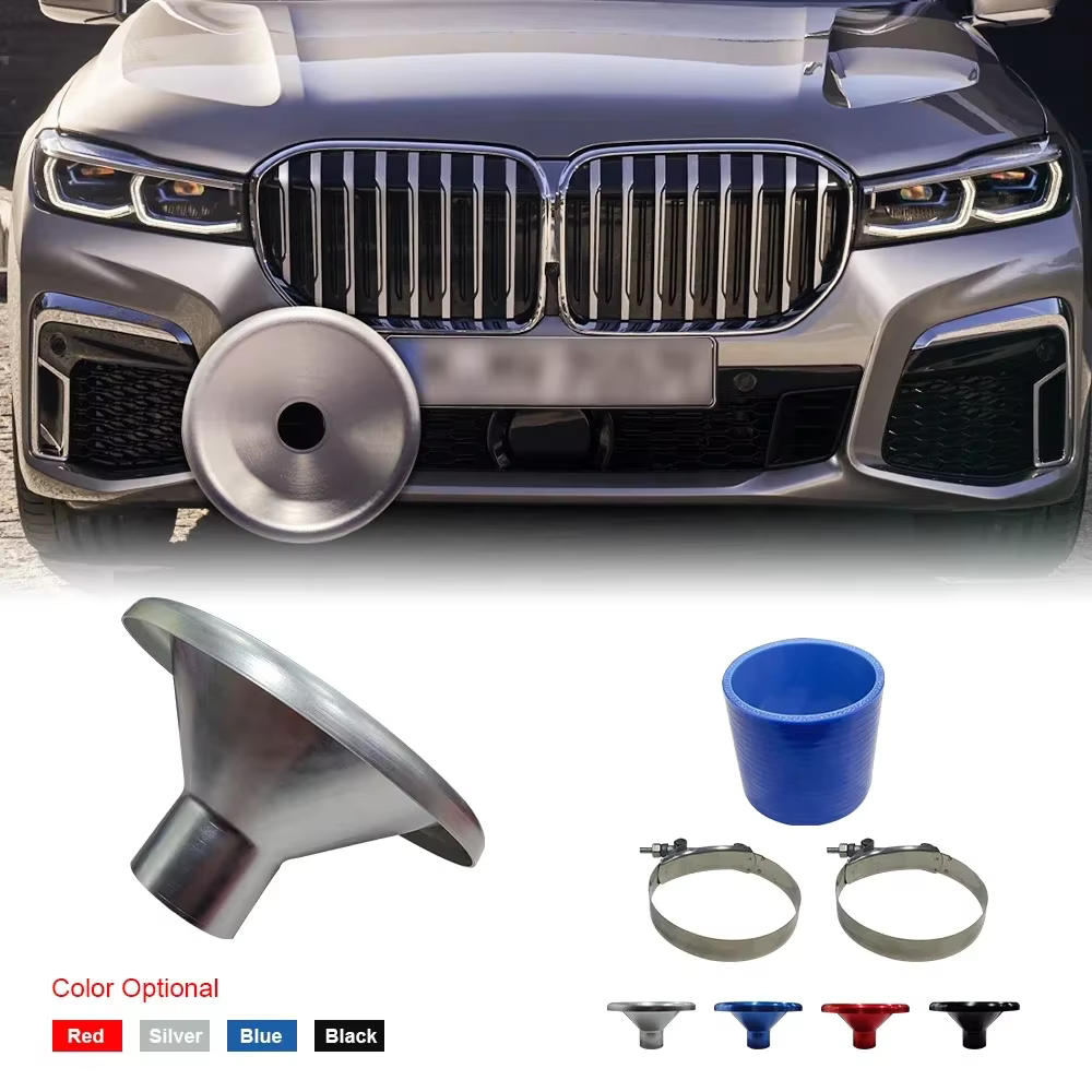Kit bocina turbo universal 2,5" con manguera silicona y abrazadera