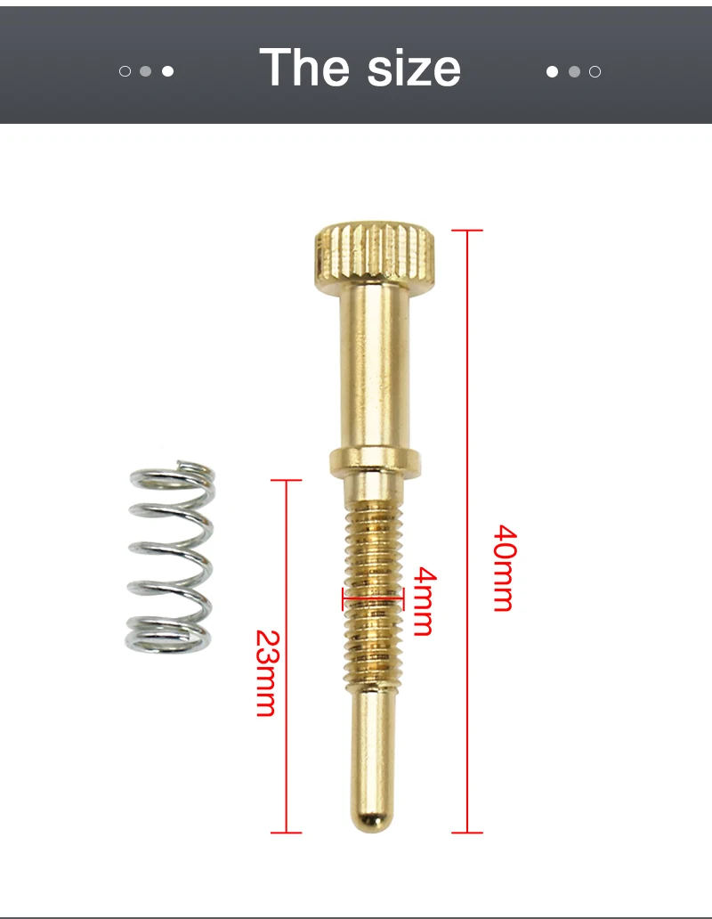 Detalle del kit de ajuste para carburador Keihin