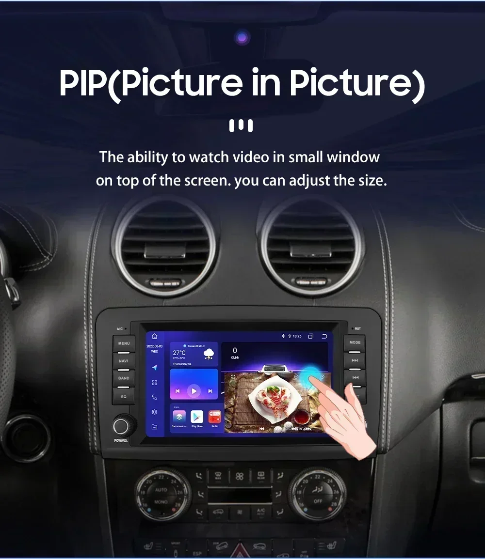 Autoradio Android Hizpo 8 pulgadas GPS Carplay DSP – Mercedes Clase M W164 - imagen 2