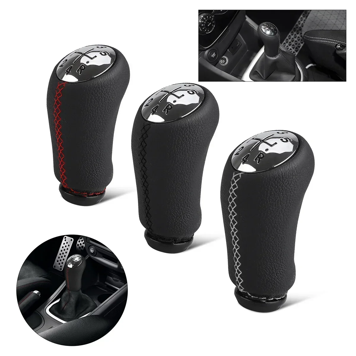 Pomo de cambio cuero Renault universal – 5 velocidades - imagen 4