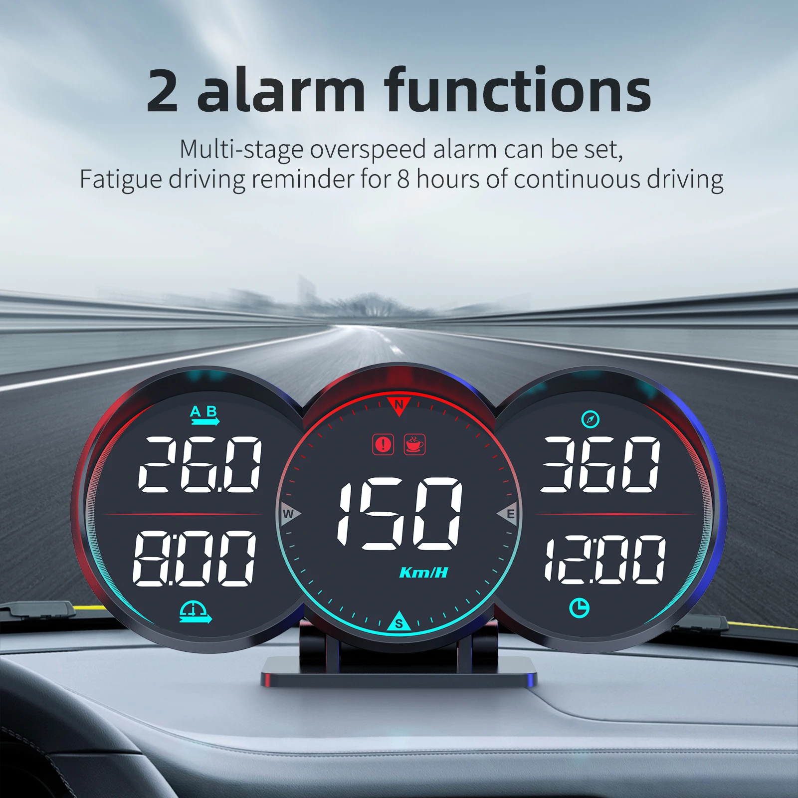 HUD G17 Head-Up Display velocímetro GPS y brújula universal