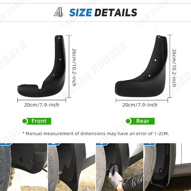 Guardabarros protector de salpicaduras para Citroen Picasso 2007-2014 - imagen 3