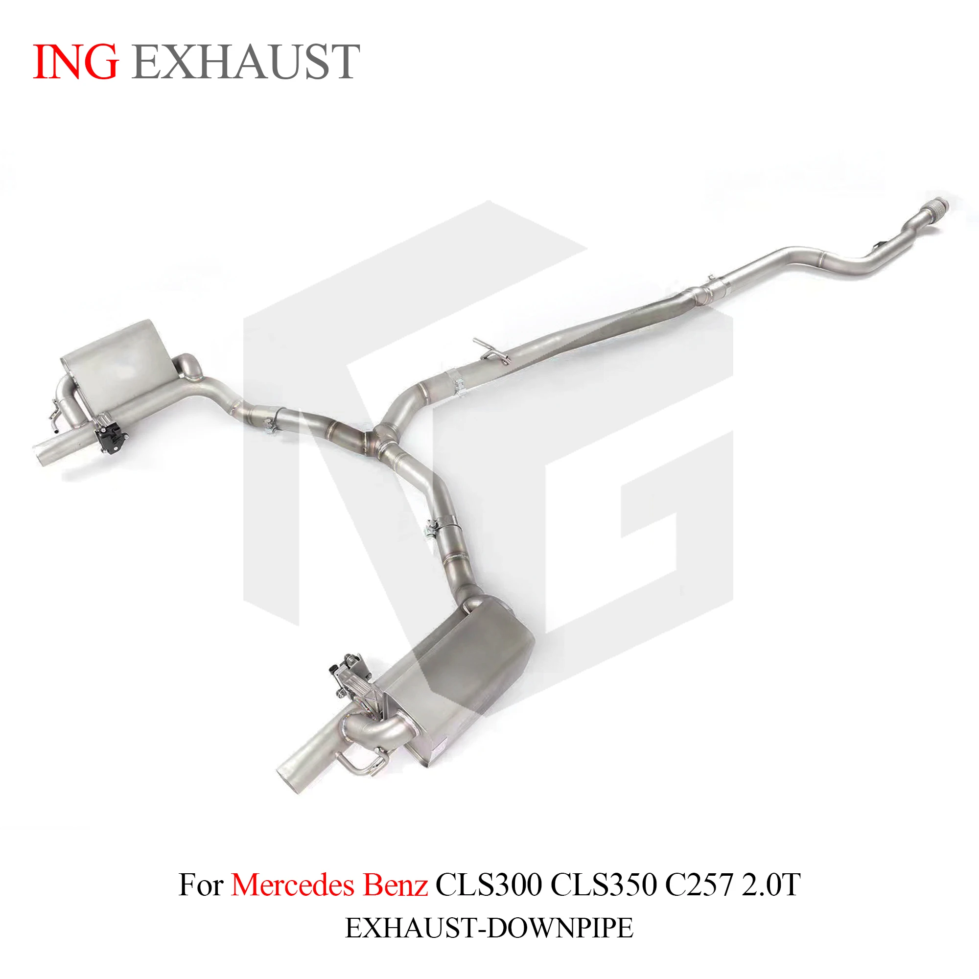 Escape catback ING Performance SS304 Mercedes CLS C257 2.0T válvula - imagen 4