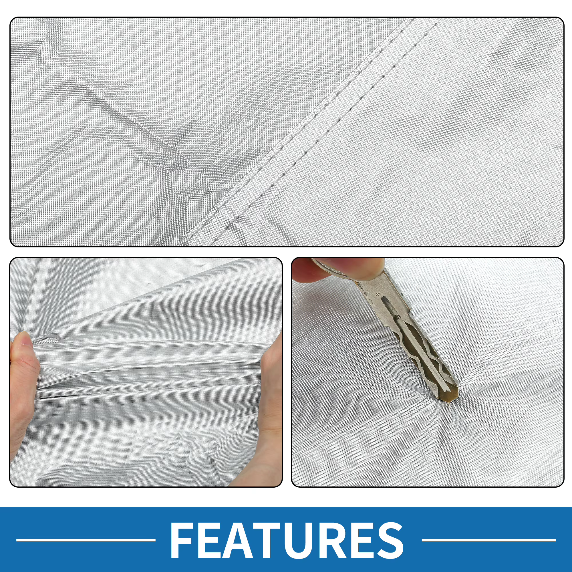 Funda de capó delantero UXCELL impermeable de algodón y aluminio - imagen 4