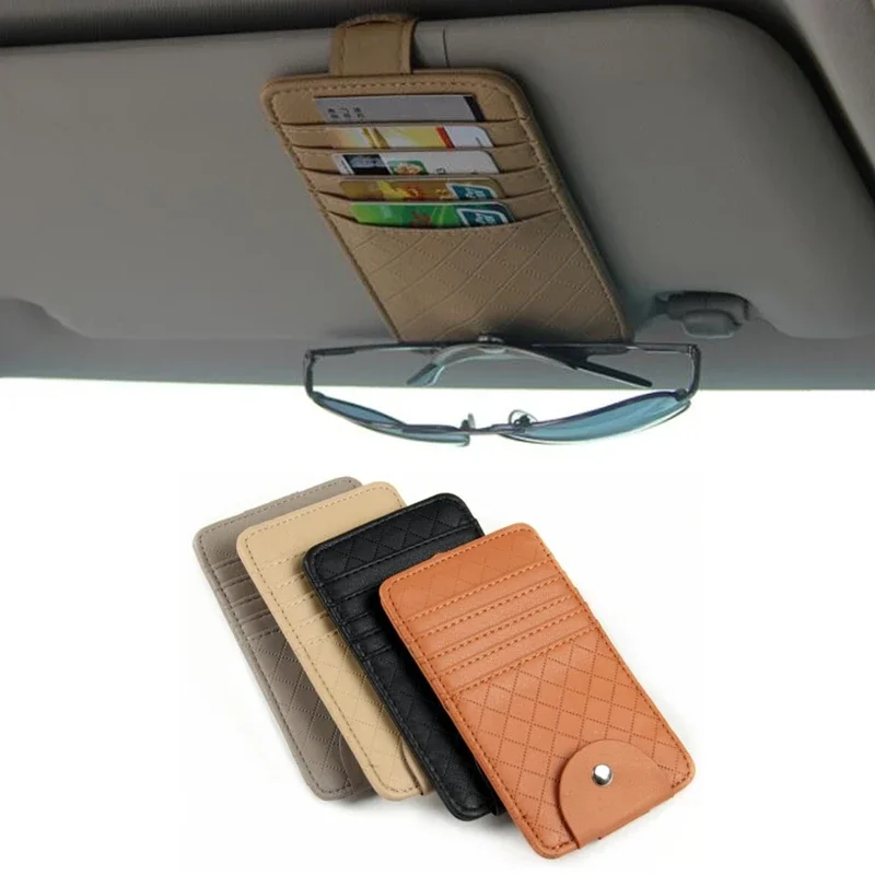 Organizador de parasol para coche con portagafas y tarjetero