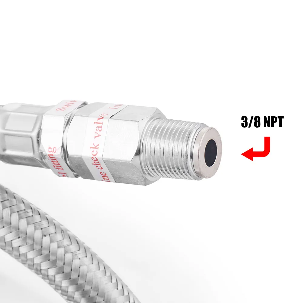 Universal 3/8NPT 1/4NPT 200PSI 480C 12V Kit de bomba de compresor de suspensión neumática Chrome TT 102993 -SL - imagen 5