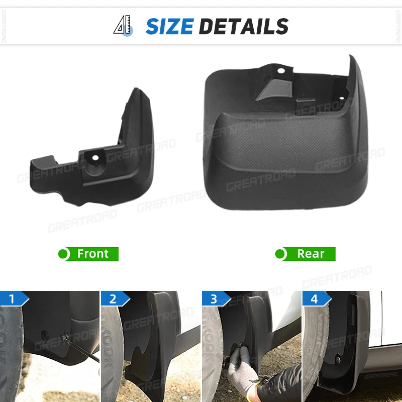 4 Uds. Guardabarros ABS duraderos para Subaru XV 2013-2017 2014 2015 2016 guardabarros guardabarros accesorios de coche - imagen 4