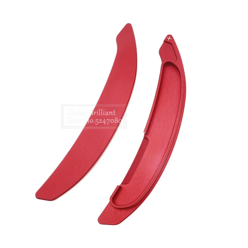 2 uds extensión de palanca de cambios de volante de coche de aleación de aluminio rojo para Mitsubishi Lancer Evo X 2008-2016 - imagen 3
