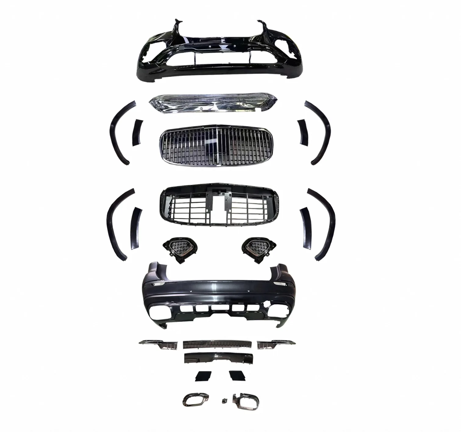 Kit paragolpes Mercedes-Benz GLS X167 Maybach con rejilla frontal