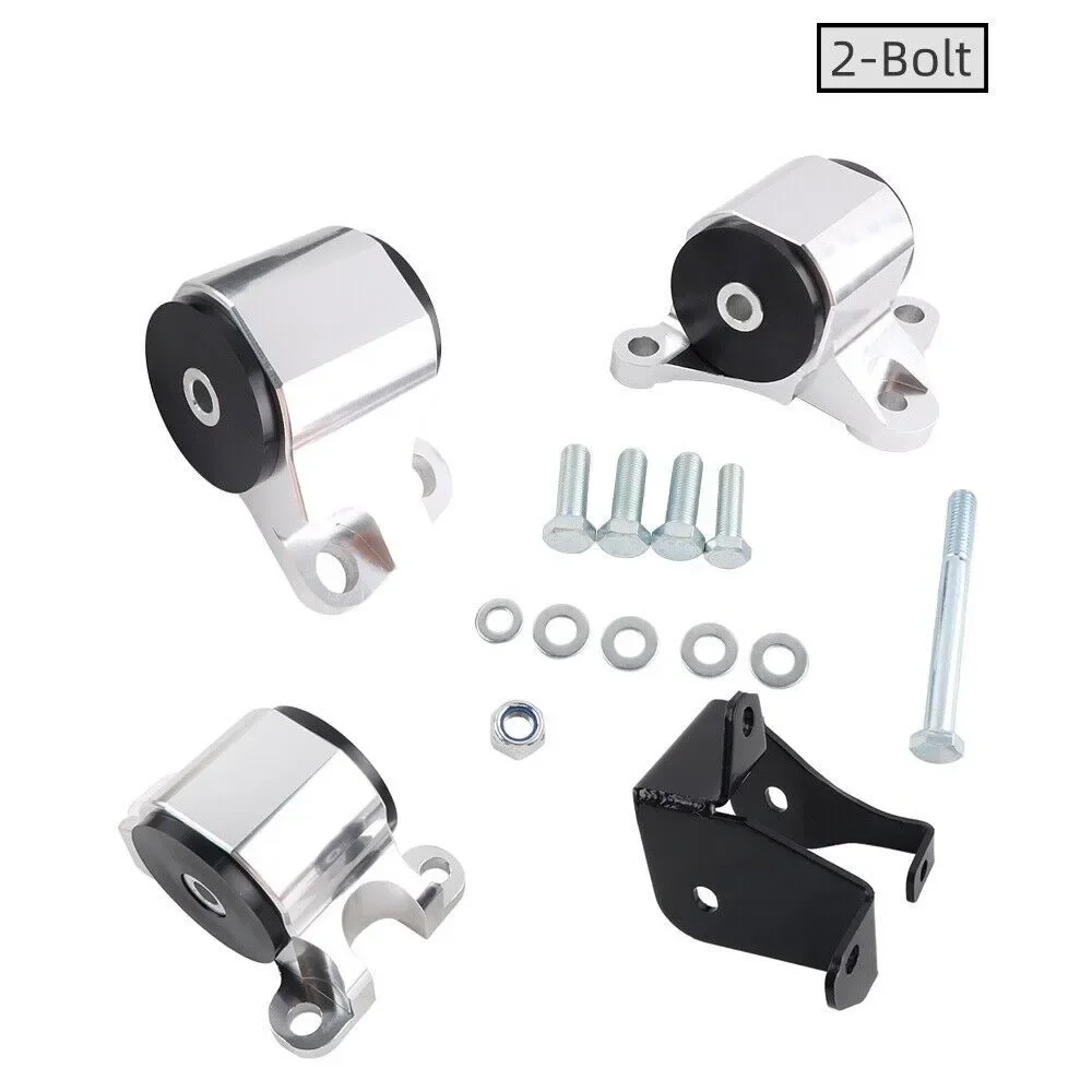 Soportes de motor plateados para Honda Civic EK