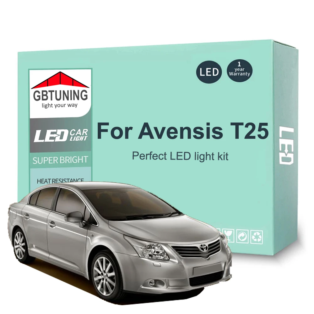 Bombillas LED interiores CANBUS para Toyota Avensis T25 (2003-2008)