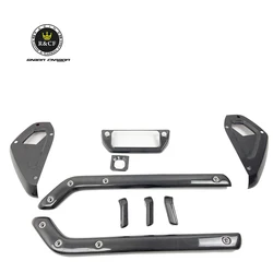 Molduras interiores fibra carbono Defender 90/110 manija nueva 2020-22