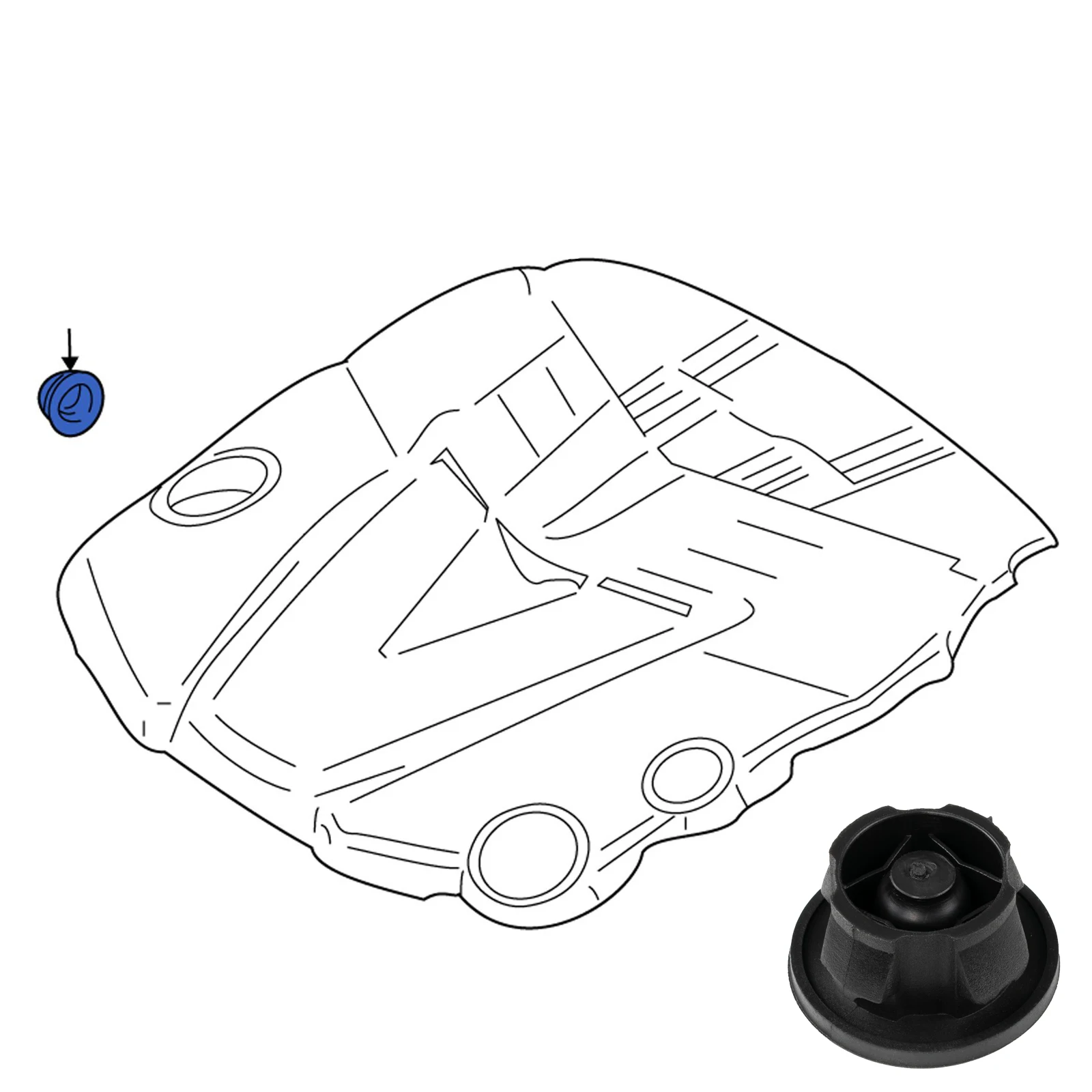 Silentblocks tapa motor Mercedes-Benz 6420940785 – C, E, G, GL - imagen 3