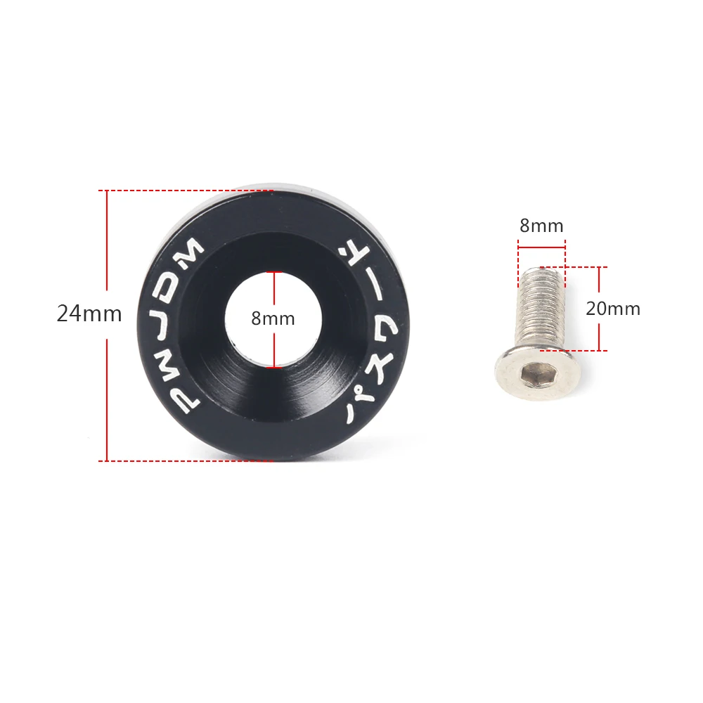 Arandelas hexagonales de guardabarros JDM M8 de aluminio para coche - imagen 2