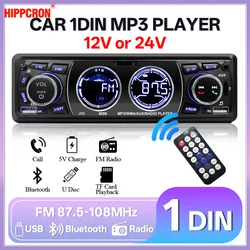Hippcron Autoradio Bluetooth 1 DIN FM USB MP3 - Universal
