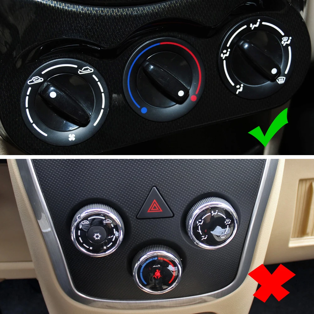 Perilla mando aire acondicionado aluminio para Geely Panda 2009-2017 - imagen 2