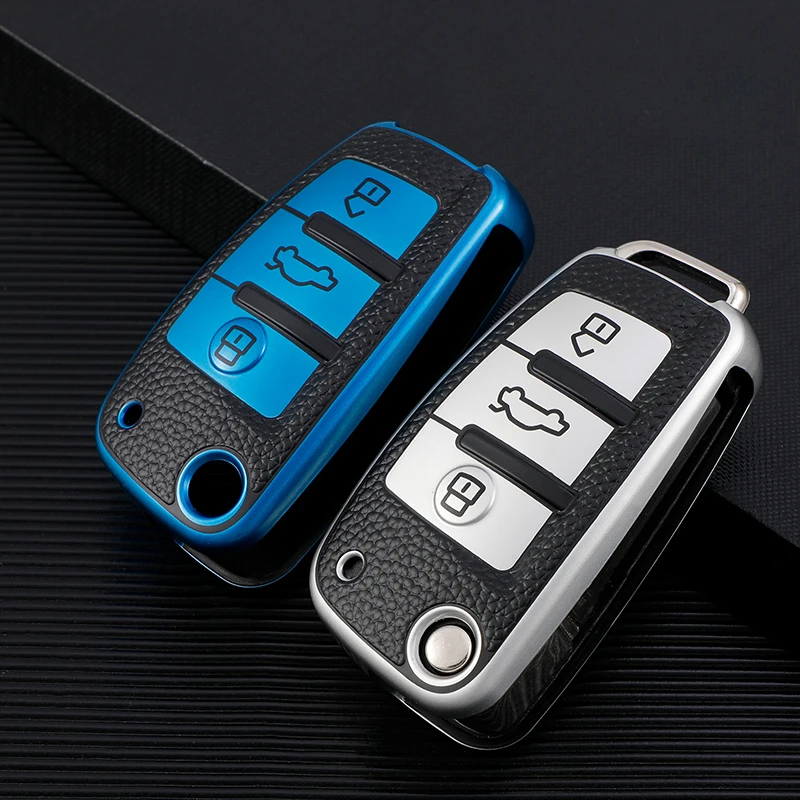 Funda cuir TPU llave pliable Audi A3 A4 A6 TT Q3 Q7 - imagen 2
