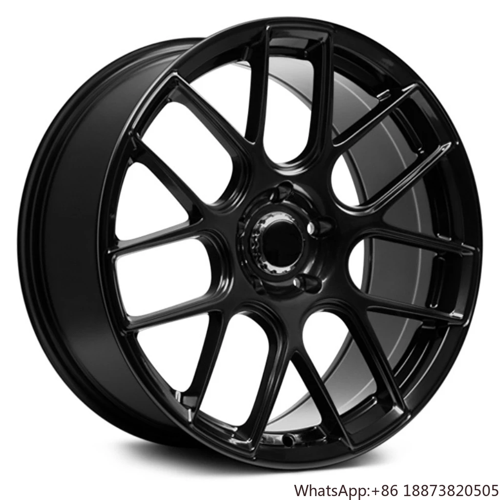 Llanta monobloque aleación negra 19 pulgadas 5x112 5x120 turismo
