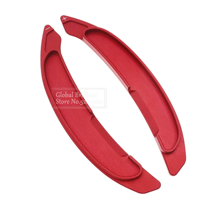 2 uds extensión de palanca de cambios de volante de coche de aleación de aluminio rojo para Mitsubishi Lancer Evo X 2008-2016 - imagen 2