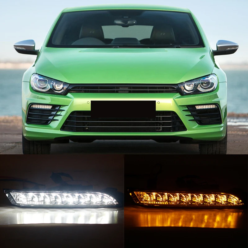 Luz diurna LED con intermitente amarillo para VW Scirocco R 2010-2016 - imagen 2