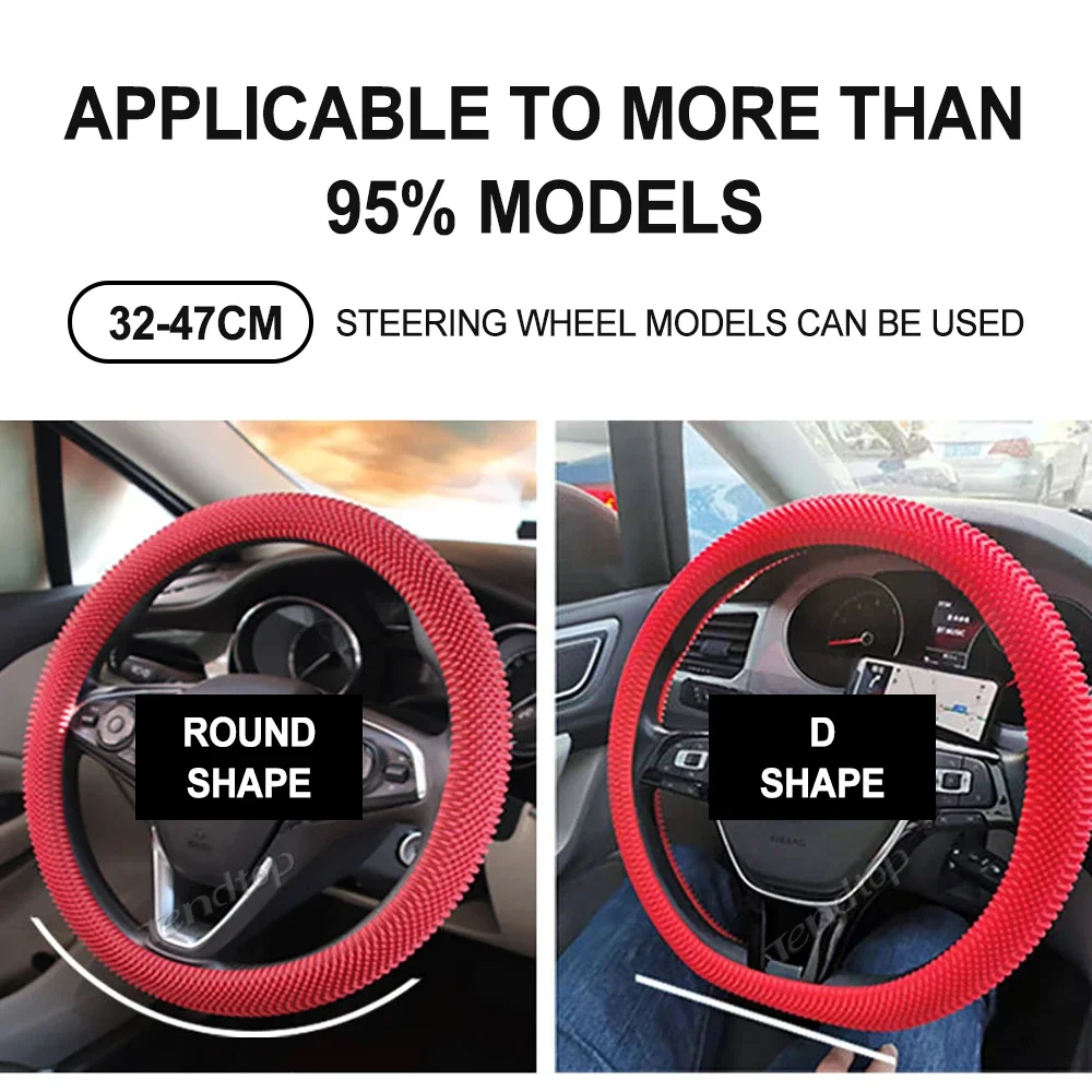 Funda volante silicona universal antideslizante – compatible KIA BMW Audi - imagen 5
