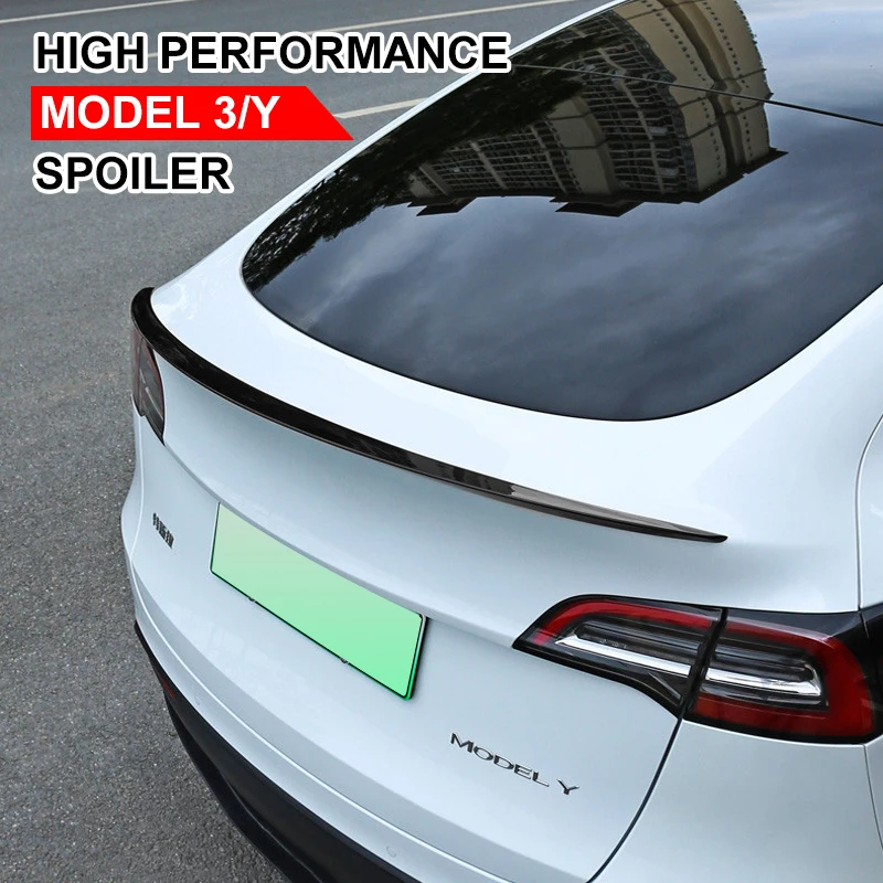 Tesla Alerón trasero Model 3/Y negro brillante de carbono – estilo - imagen 4