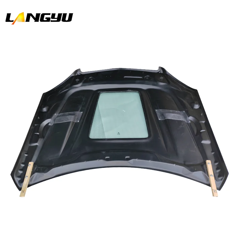 Langyu 08-11 accesorios de coche cubierta de motor transparente de fibra de carbono para mercedes-benz Clase C W204 C63 AMG capó de motor - imagen 2