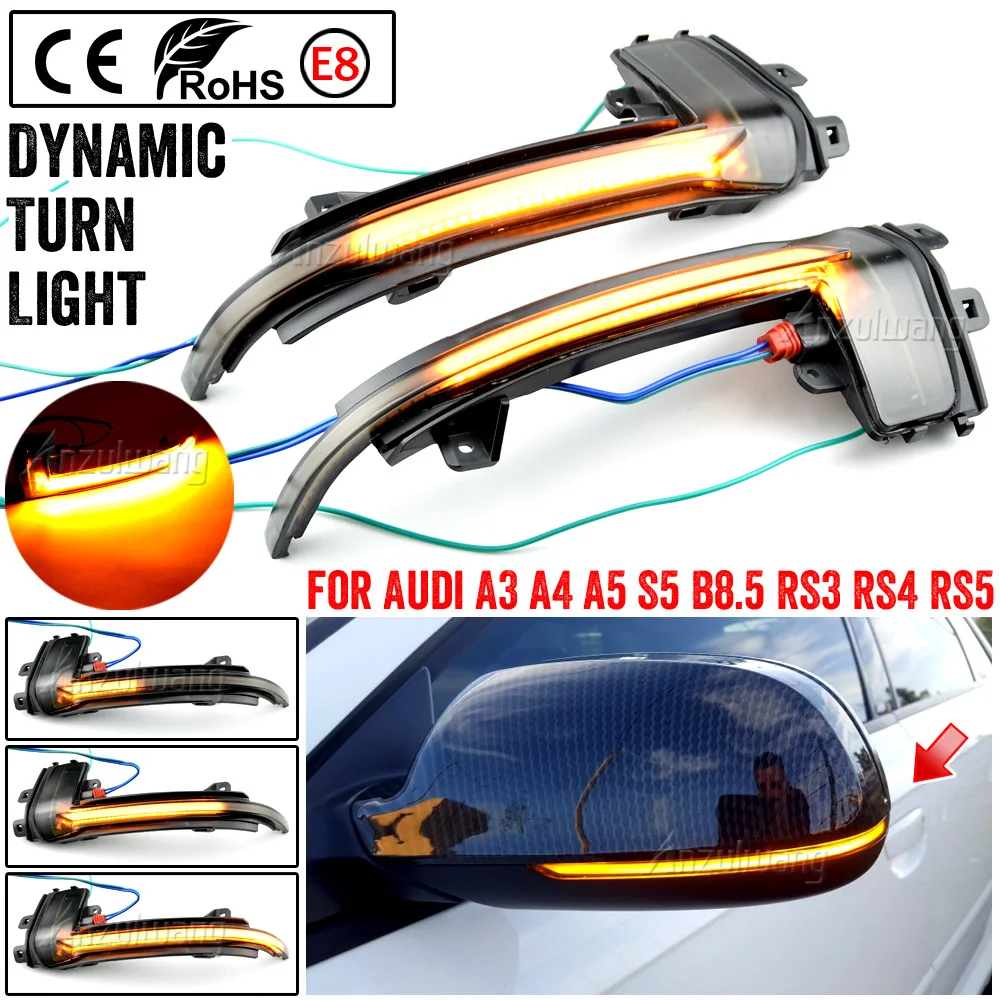 Intermitente LED dinámico secuencial de espejo para Audi A3 8P - imagen 5