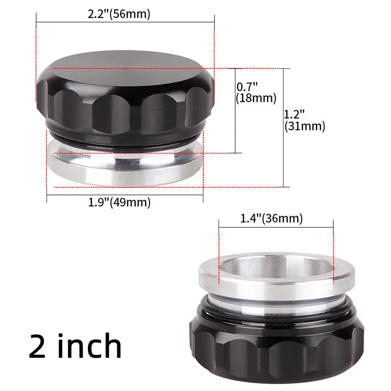Cuello de llenado universal de aluminio soldable con tapa - imagen 5
