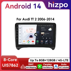 Autorradio 2DIN Hizpo UI7862 CarPlay Android Auto – Audi TT MK2 (2006-2014)