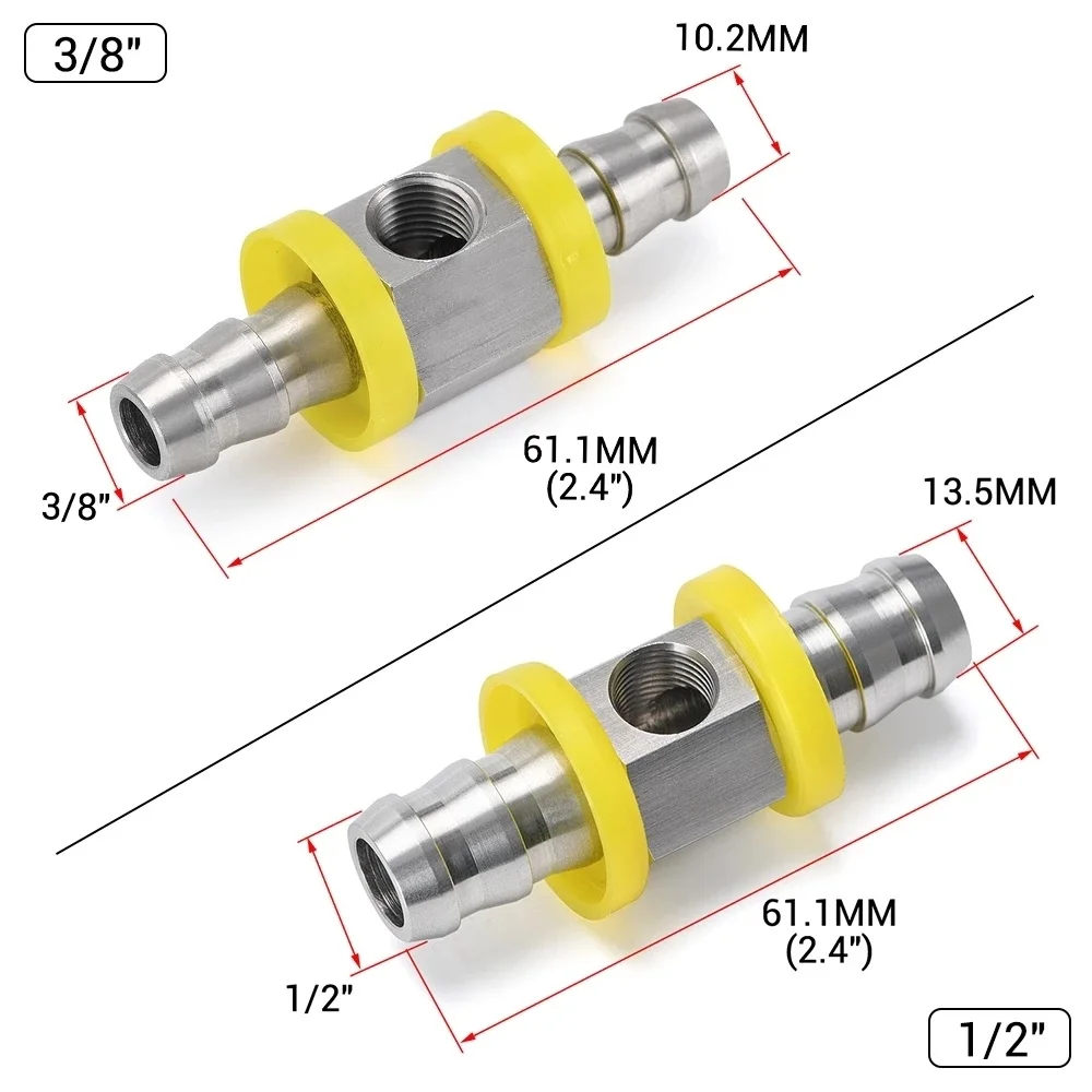 Conexión rápida para manguera de combustible de 3/8 y 1/2 pulgadas