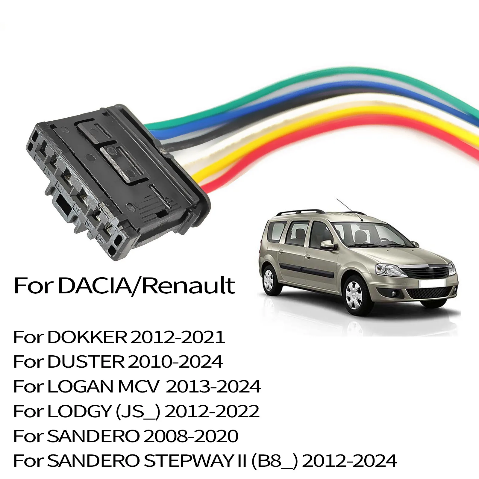 Conector luz trasera 6 pines 1606248780 para Dacia Logan Sandero Duster - imagen 4