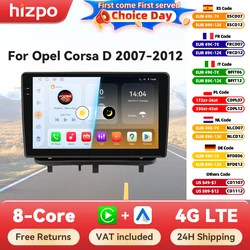 Autoradio estéreo Hizpo Octa Core para Opel Corsa D 2007-2012 2 Din Android 14 reproductor Multimedia GPS Navi 4G Wifi 8 + 128G 6115 DSP
