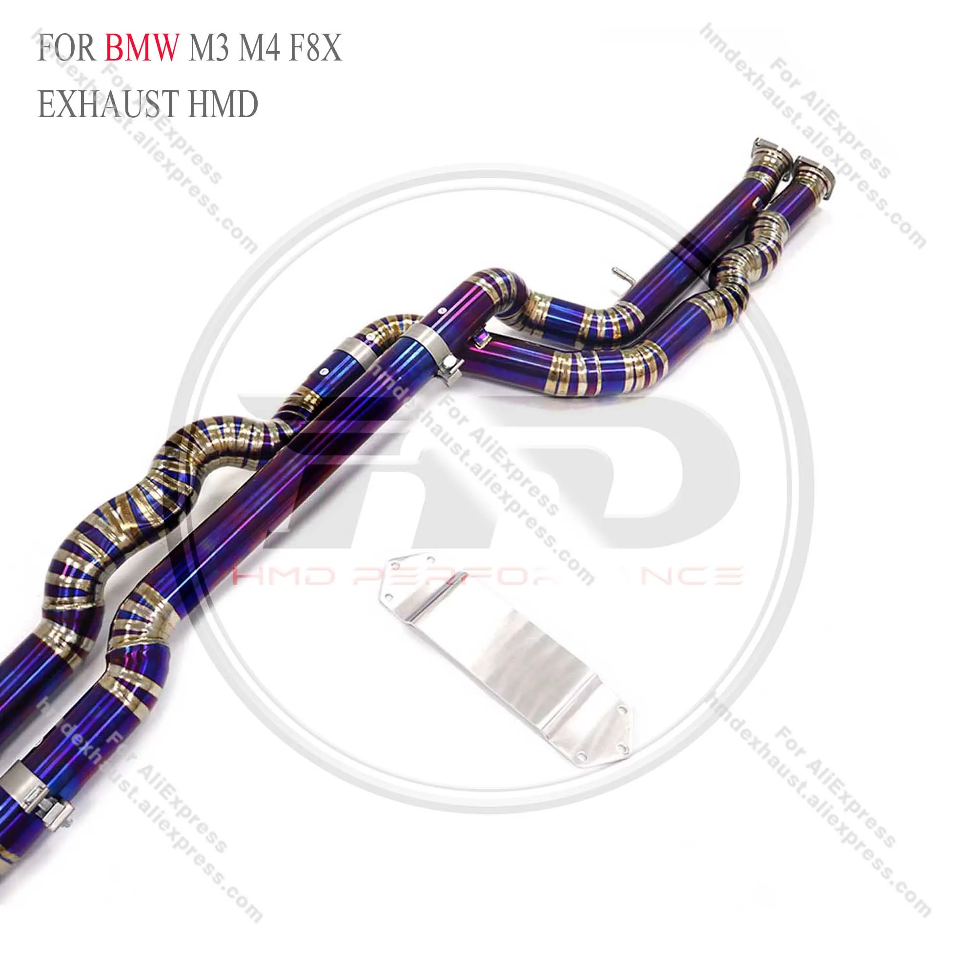 Tubo escape medio titanio HMD con resonador para BMW M3 M4 F8X - imagen 5