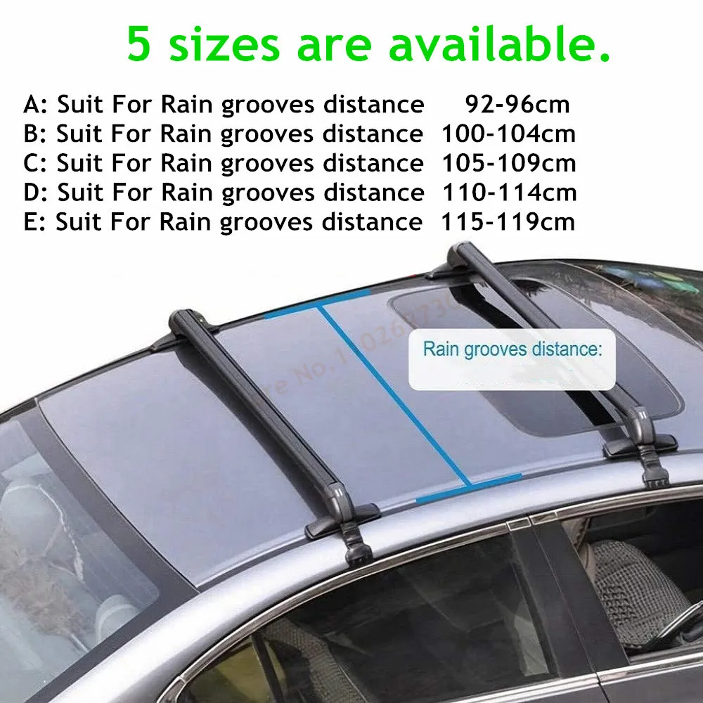 Portaequipajes Universal para techo de coche, barra de riel de aluminio negro con cerradura superior, 1 par - imagen 2