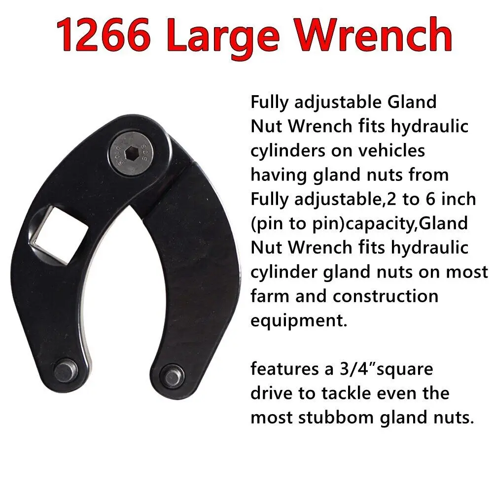 Llave de tuerca de glándula ajustable 1266 para cilindros hidráulicos – Tractor - imagen 2