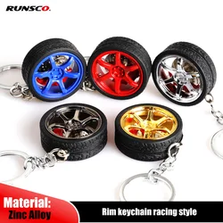 Llavero metal estilo TE37 – Diseño disco freno racing Toyota
