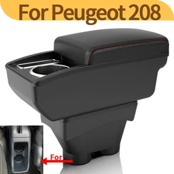 Caja almacenamiento con reposabrazos para Peugeot 208 2012-2018