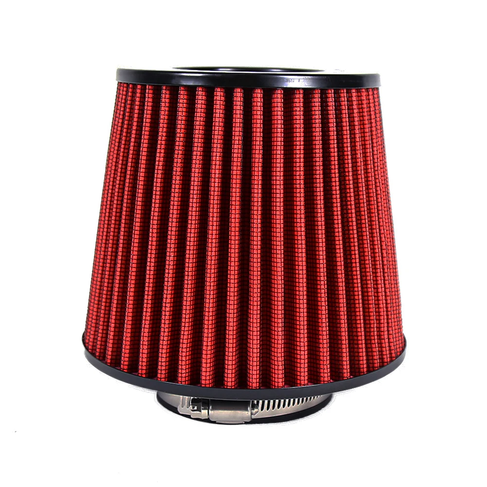 Filtro de aire cónico universal seco de 76/89 mm, negro y rojo - imagen 4