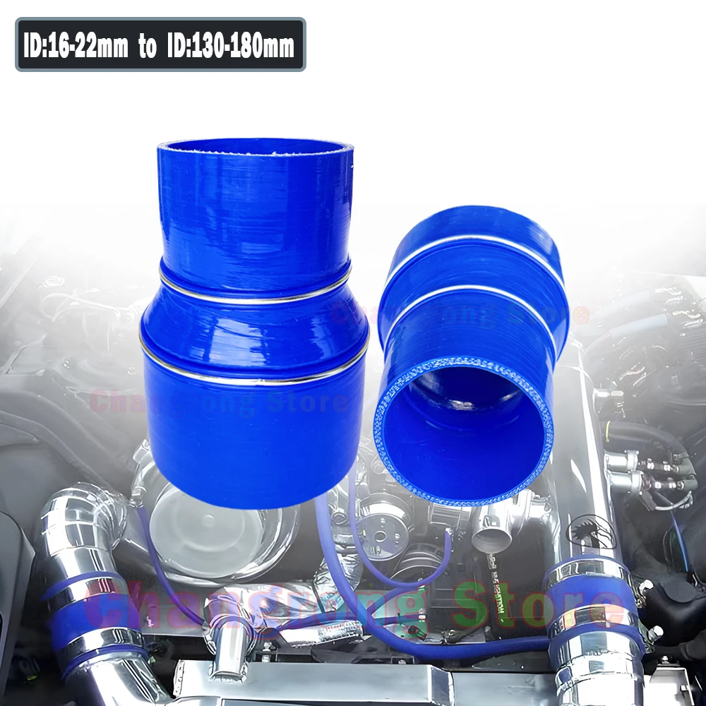 Manguera intercooler de silicona reforzada trenzada azul