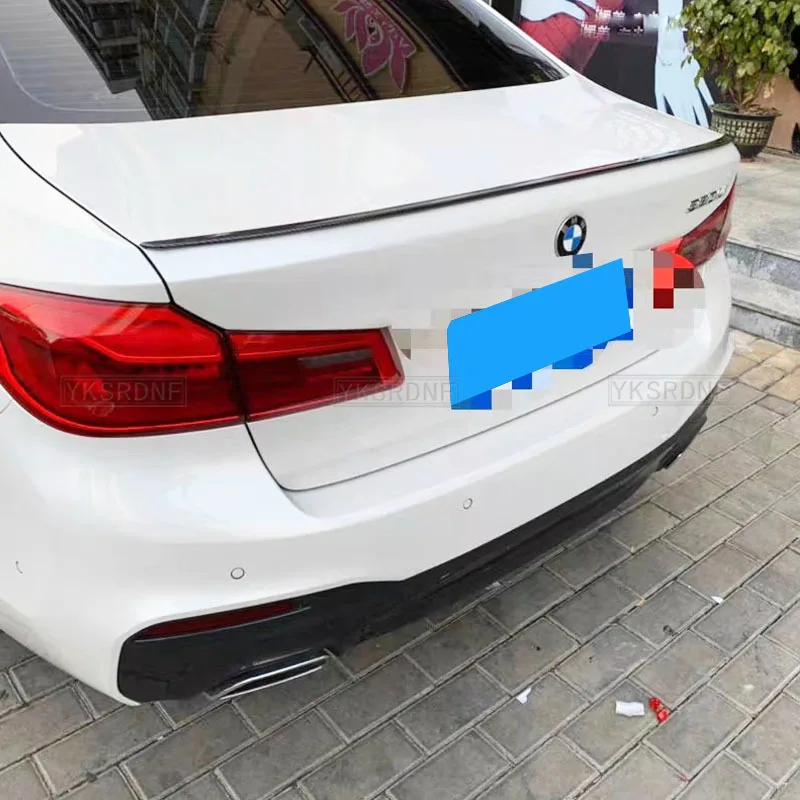 M5 estilo alerón trasero para maletero de coche embellecedor de labio para BMW 5 Series G30 Sedan 2017 2018 2019 ABS negro brillante - imagen 5