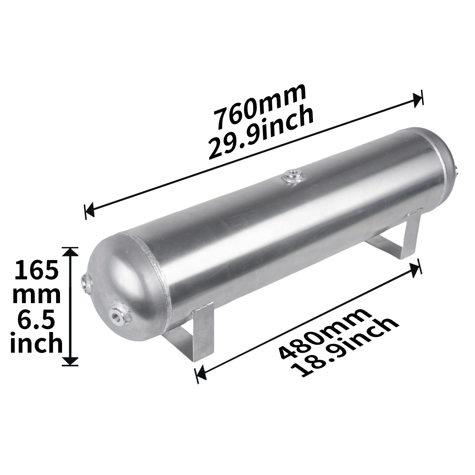 Tanque de aire de aluminio para suspensión neumática y bocina - imagen 5