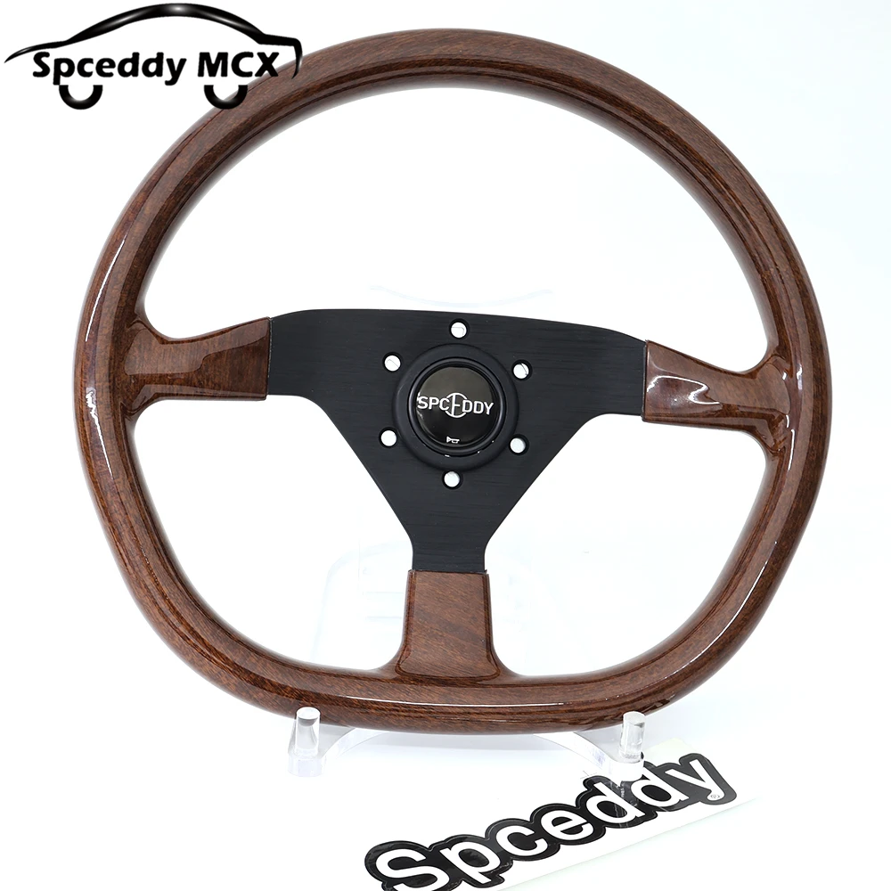 Volante deportivo de madera Spceddy MCX de diseño ovalado - imagen 3