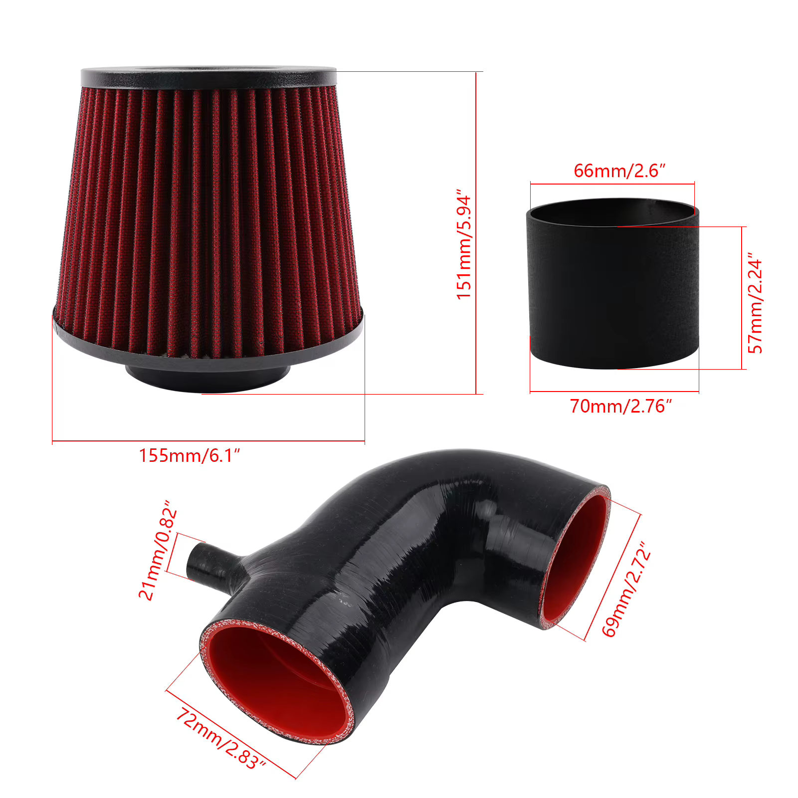 Kit de admisión de alto flujo para Audi A4/A5 B9/B9.5 2.0 TFSI