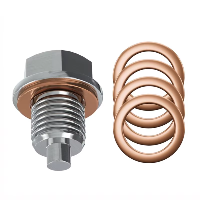 Tapón magnético aceite acero inox + arandela cobre – Ford/GM M12-M20