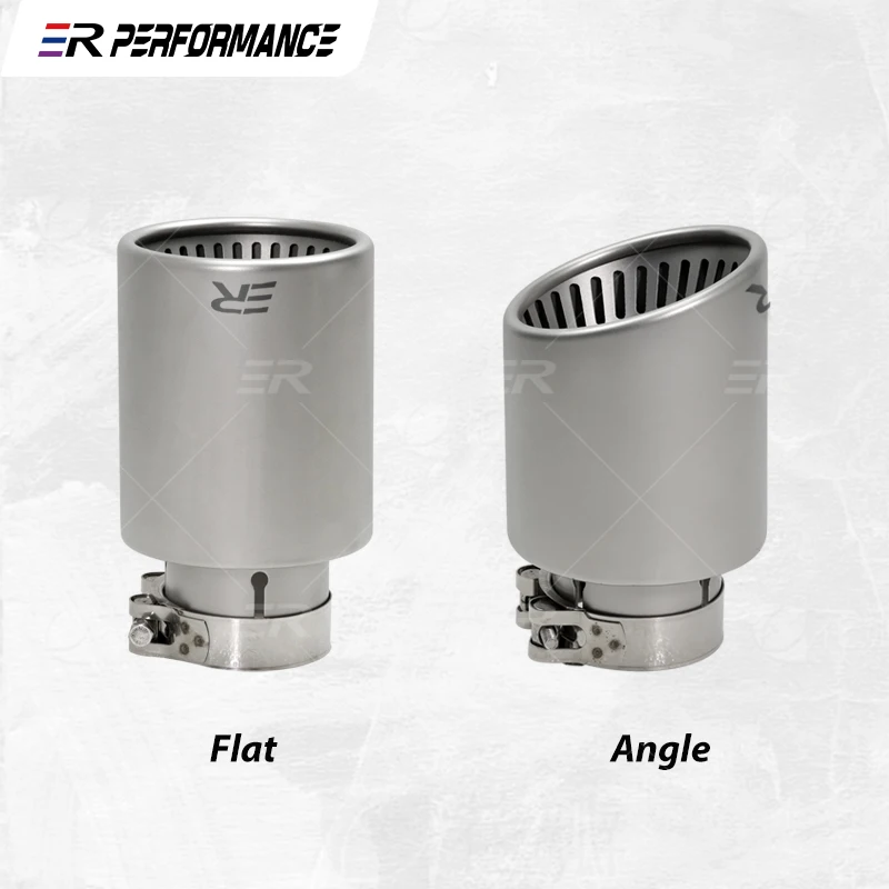 Cola de escape universal de acero inoxidable mate – 89/101 mm